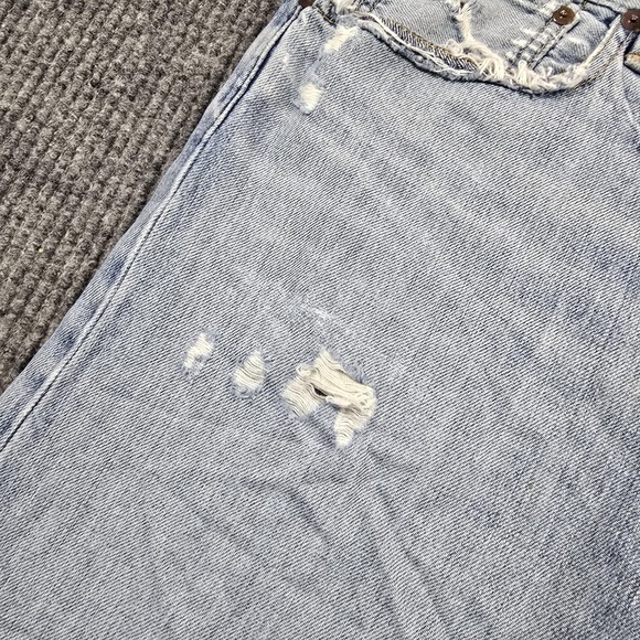 Polo Ralph Lauren Jeans Mens 34x30 Light Wash Varick Slim Straight Distressed - Picture 10 of 16